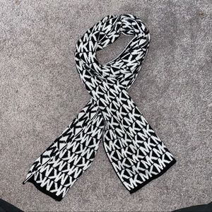 Michael Kors Black and White Logo Scarf